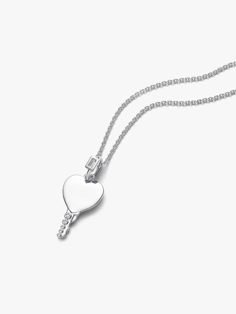 Pandora Engravable Heart Key Pendant